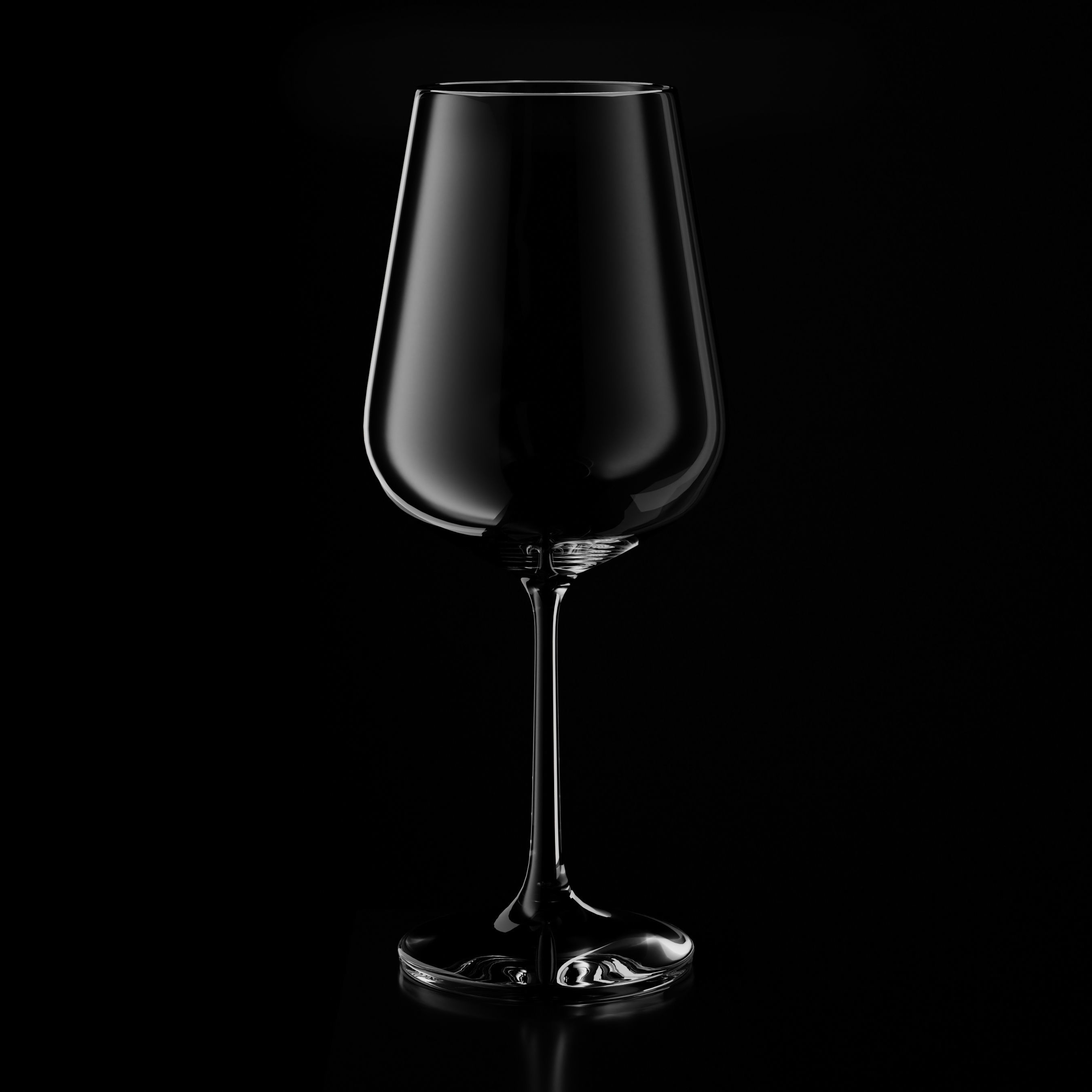 Wine Glasses Set 01 3D model_4