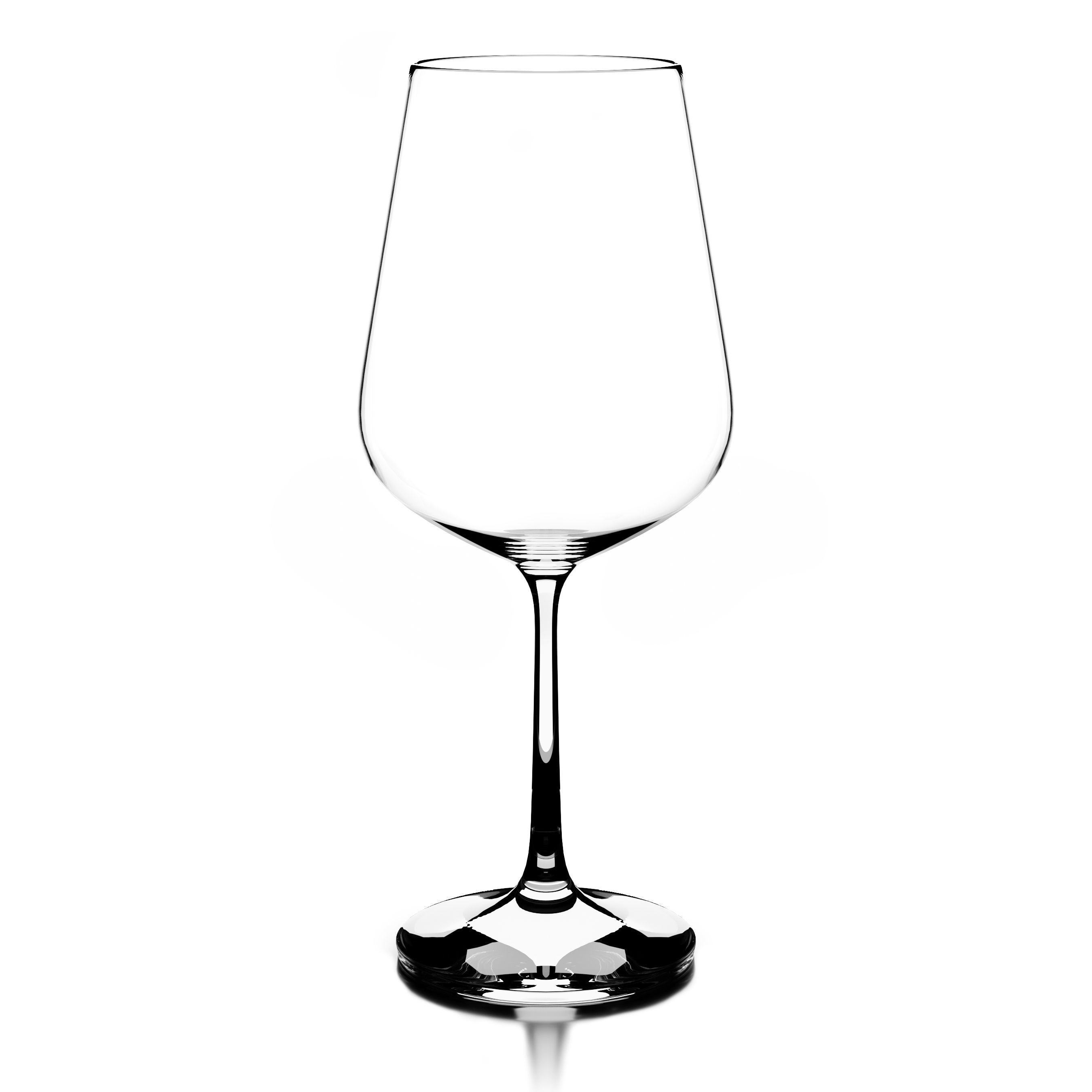 Wine Glasses Set 01 3D model_2