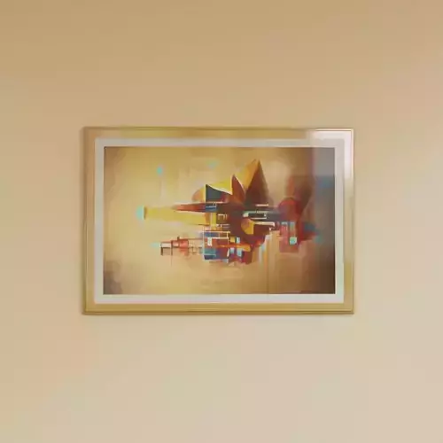 Framed Artwork Abstract Geometric 2