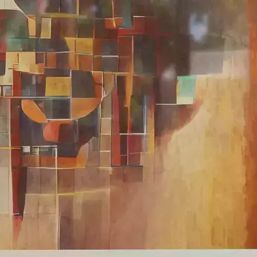 Framed Artwork Abstract Geometric 3