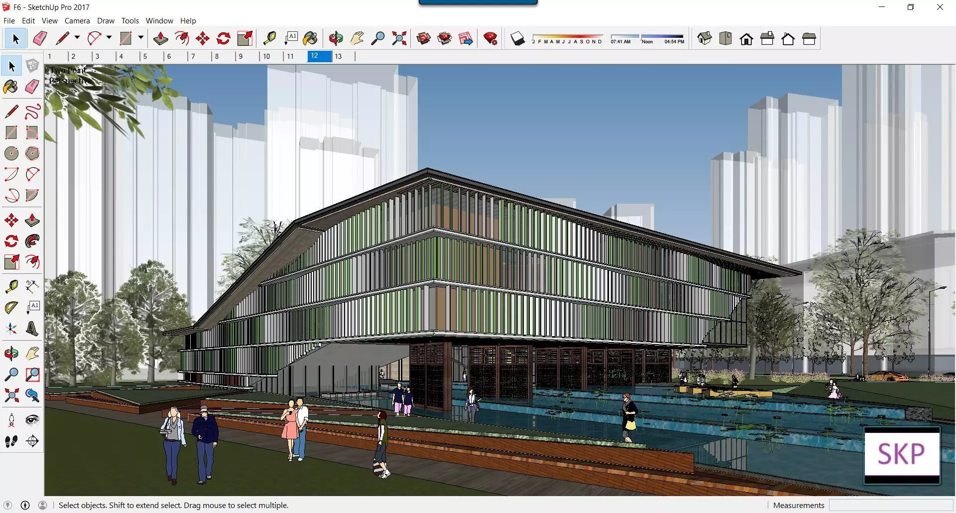 Sketchup Cultral Center F6 3D model_0