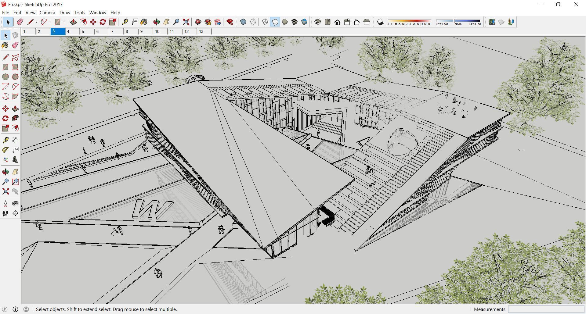 Sketchup Cultral Center F6 3D model_3