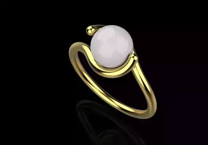 jewelry ring with pearls