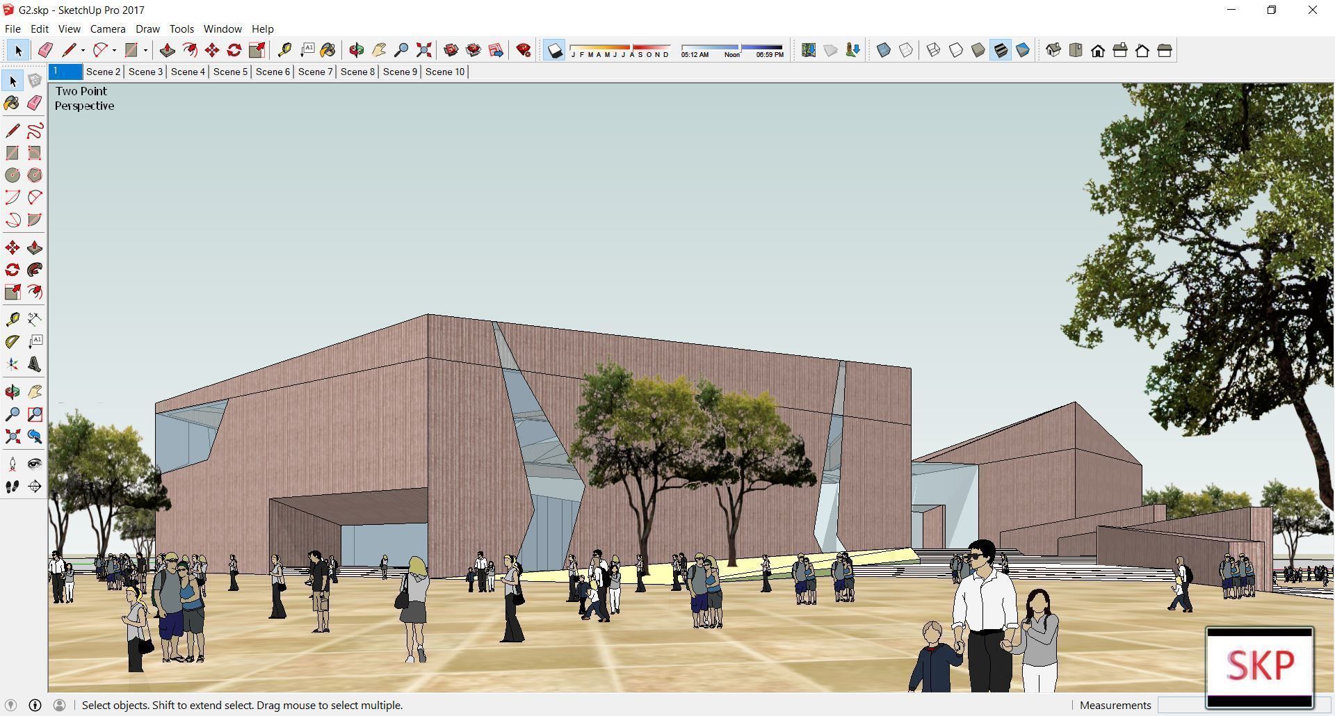 Sketchup Cultral Center G2 3D model_1