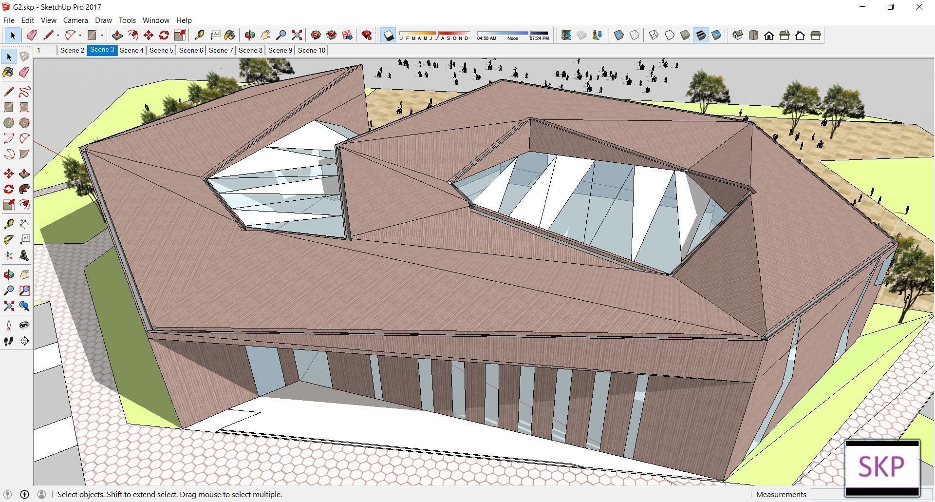 Sketchup Cultral Center G2 3D model_2