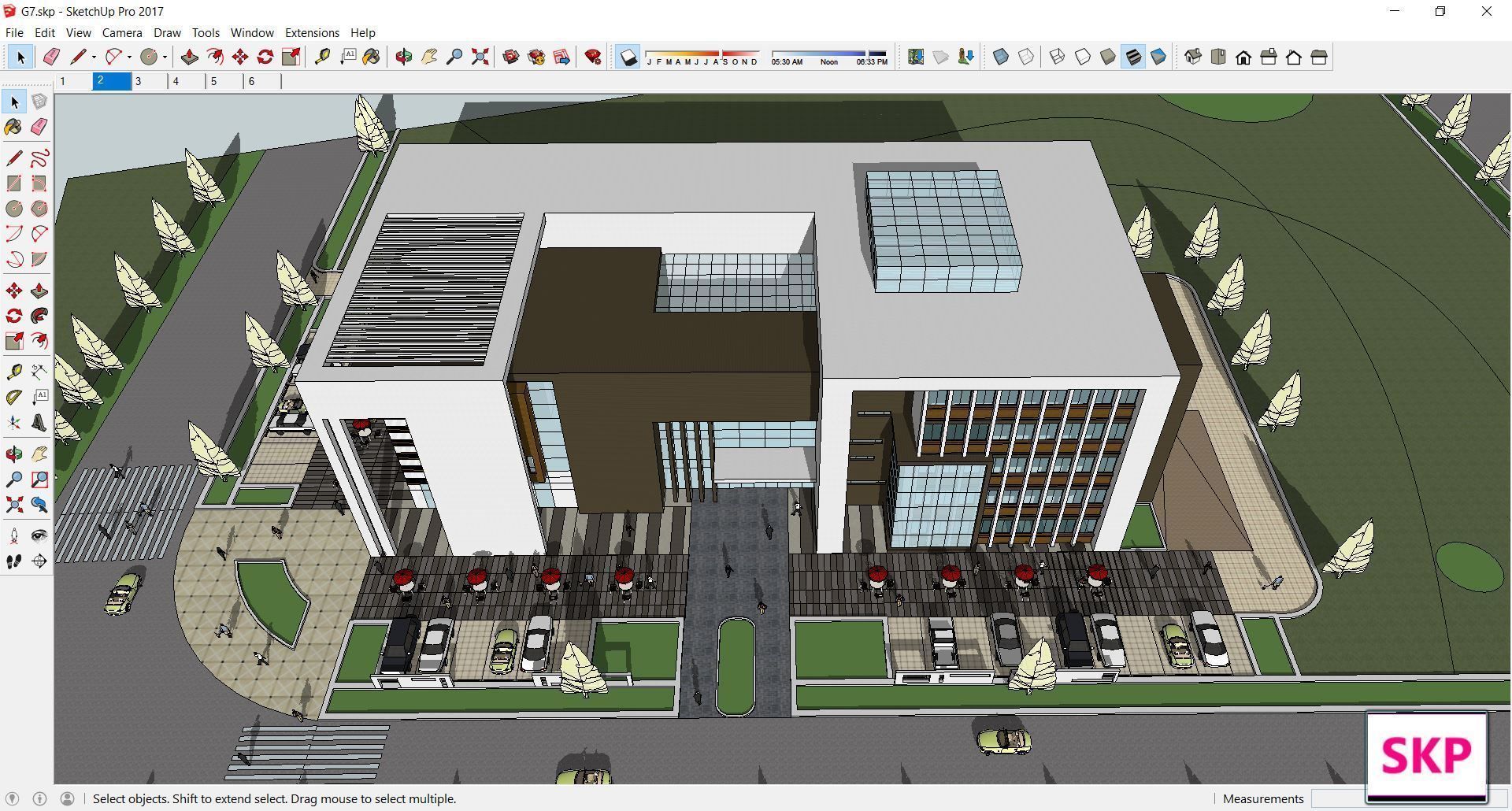 Sketchup Cultral Center G7 3D model_2