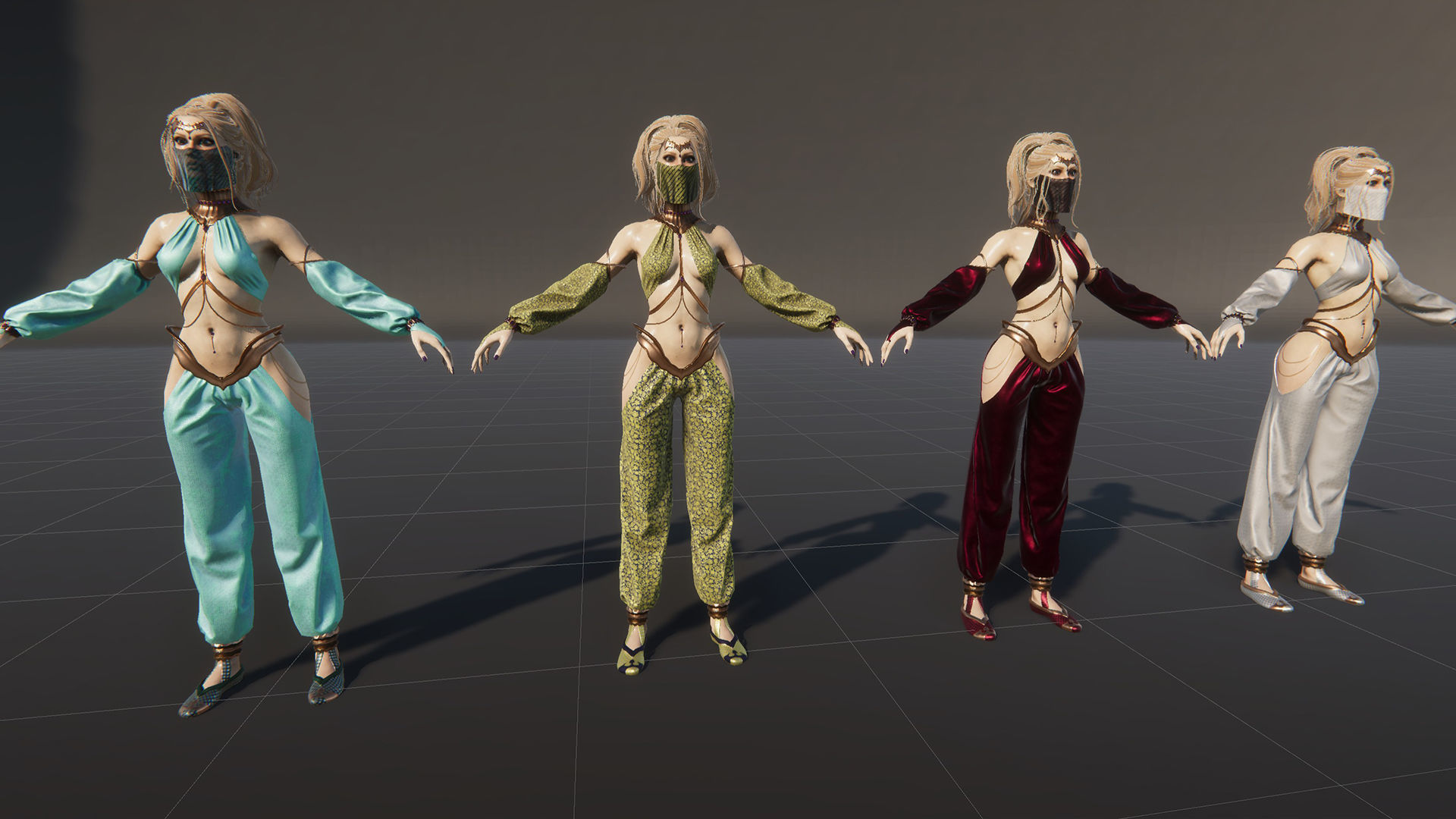 Dancer Low-poly 3D model_29
