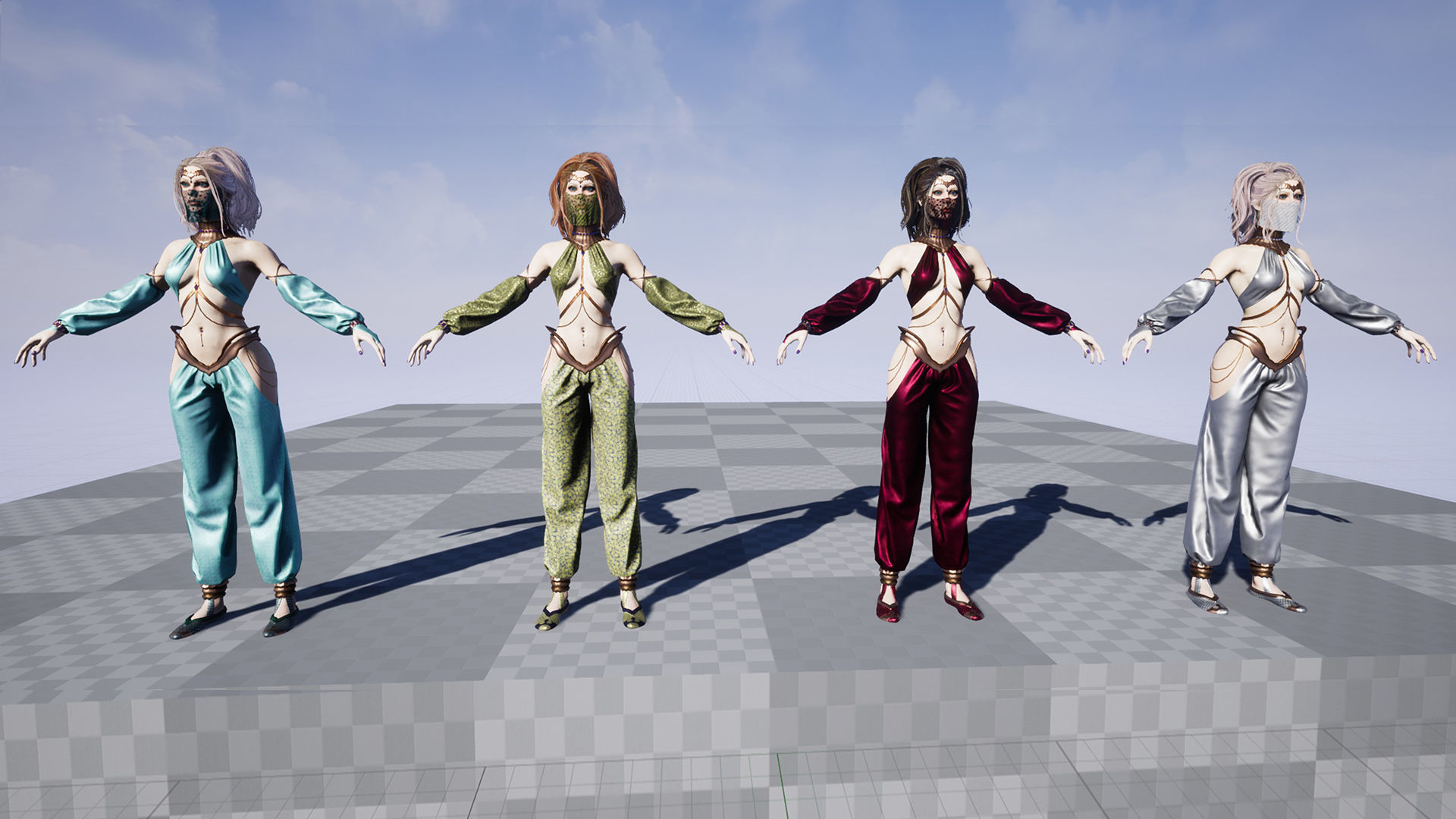 Dancer Low-poly 3D model_26