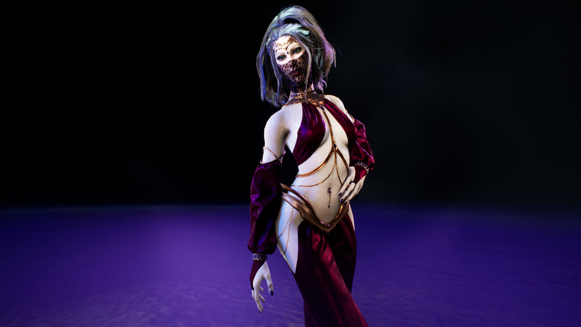 Dancer Low-poly 3D model_9