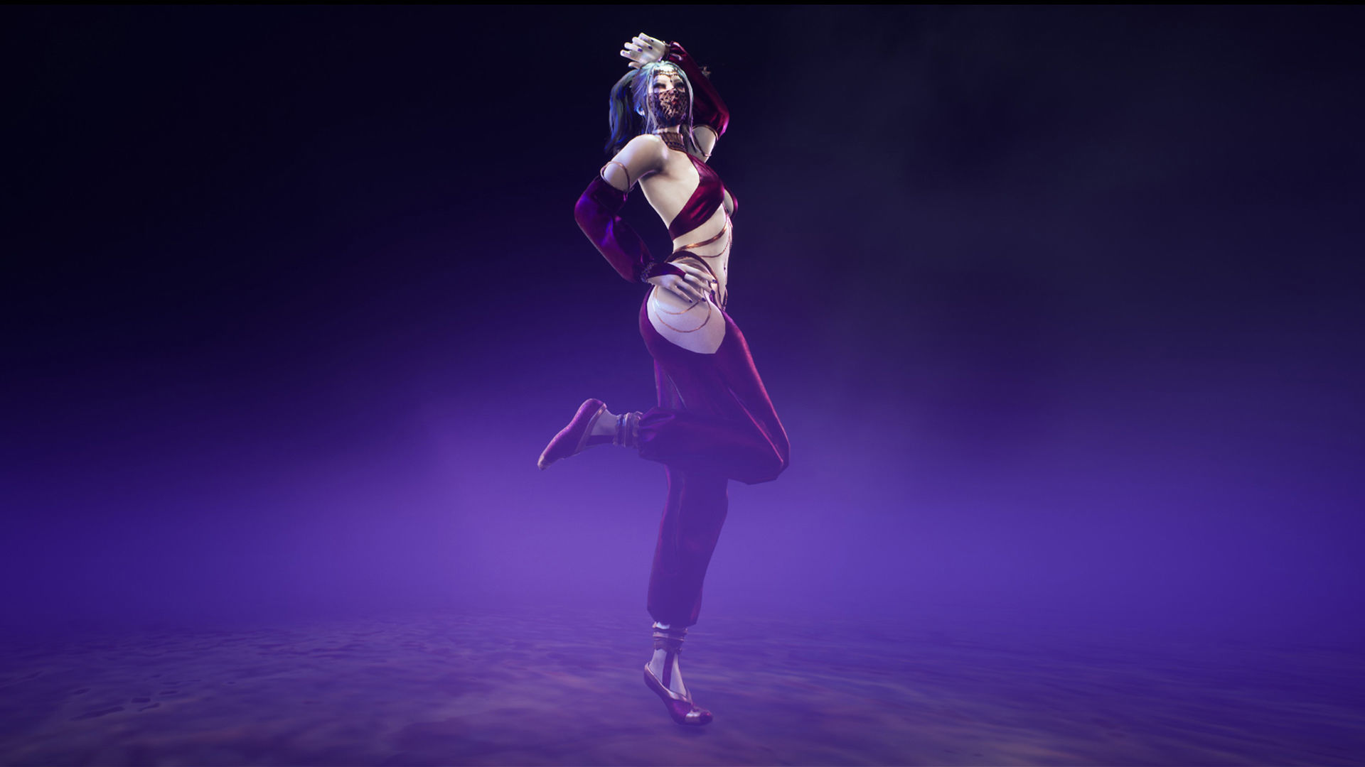Dancer Low-poly 3D model_13