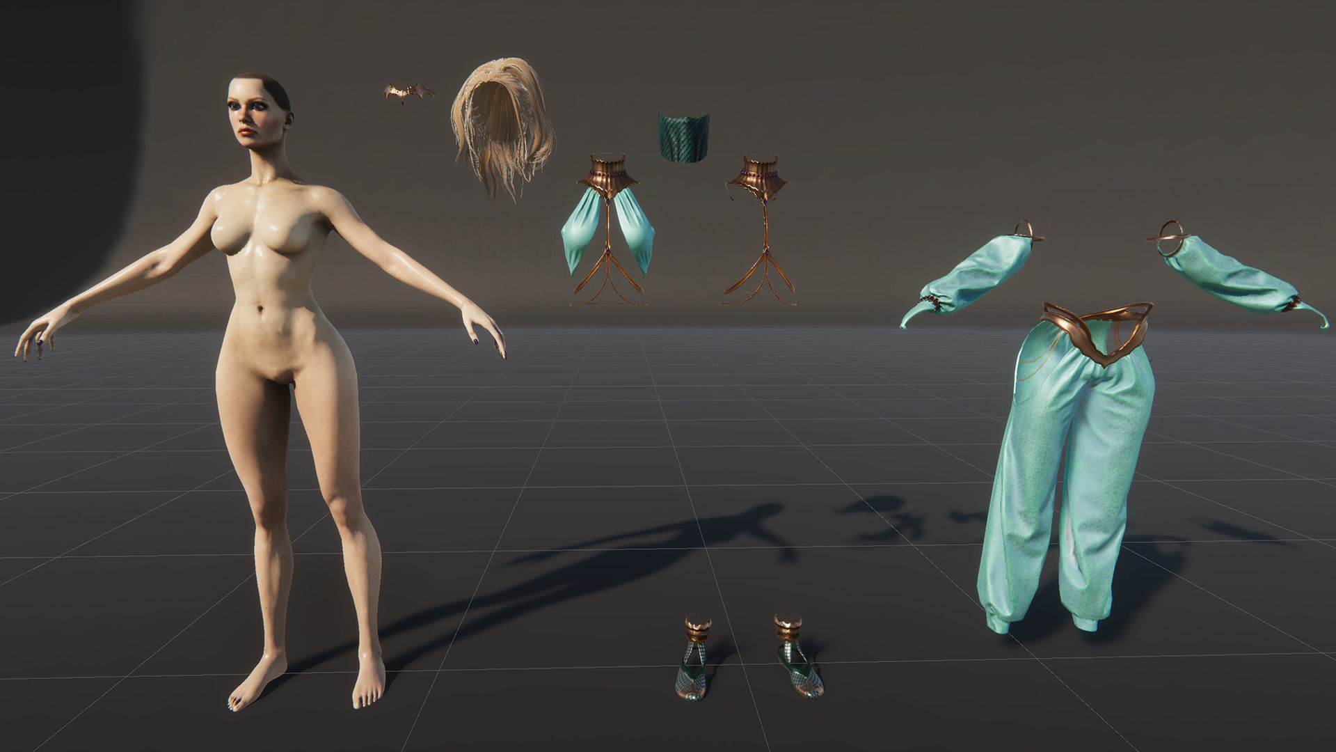 Dancer Low-poly 3D model_31