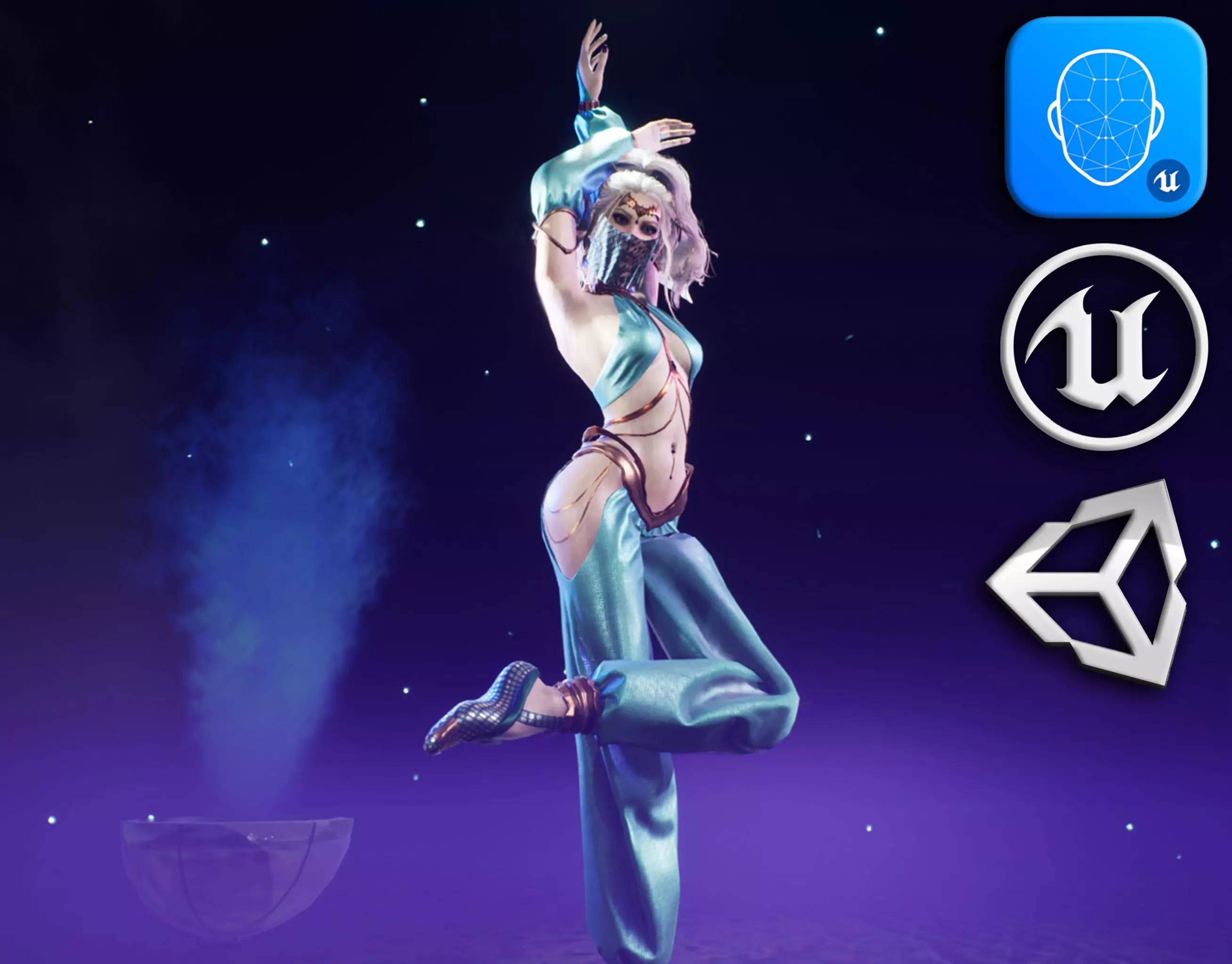 Dancer Low-poly 3D model_0