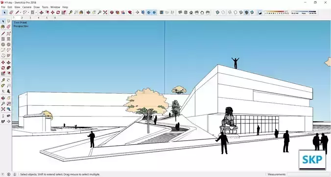 Sketchup Cultral Center H1