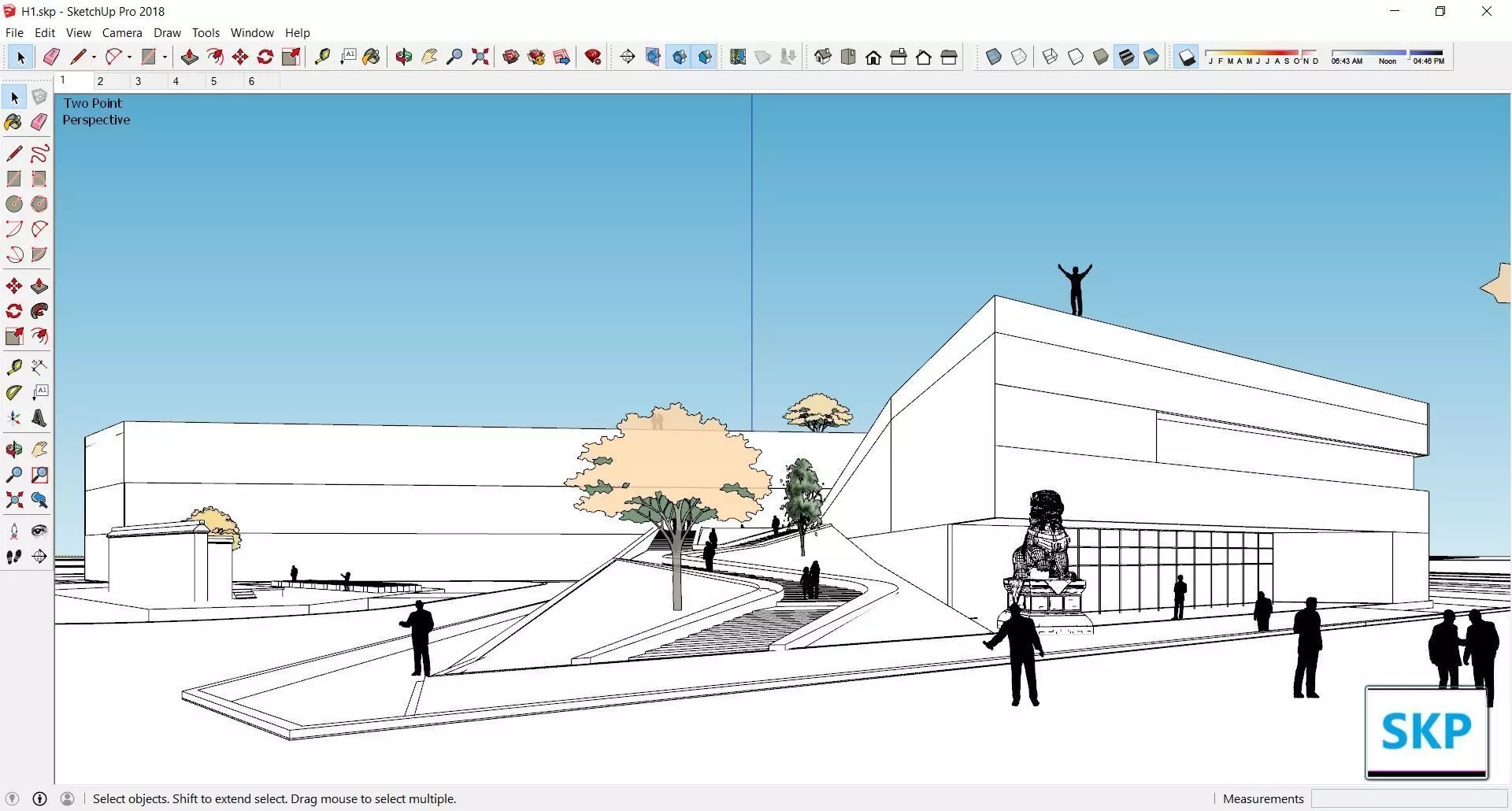 Sketchup Cultral Center H1 3D model_0
