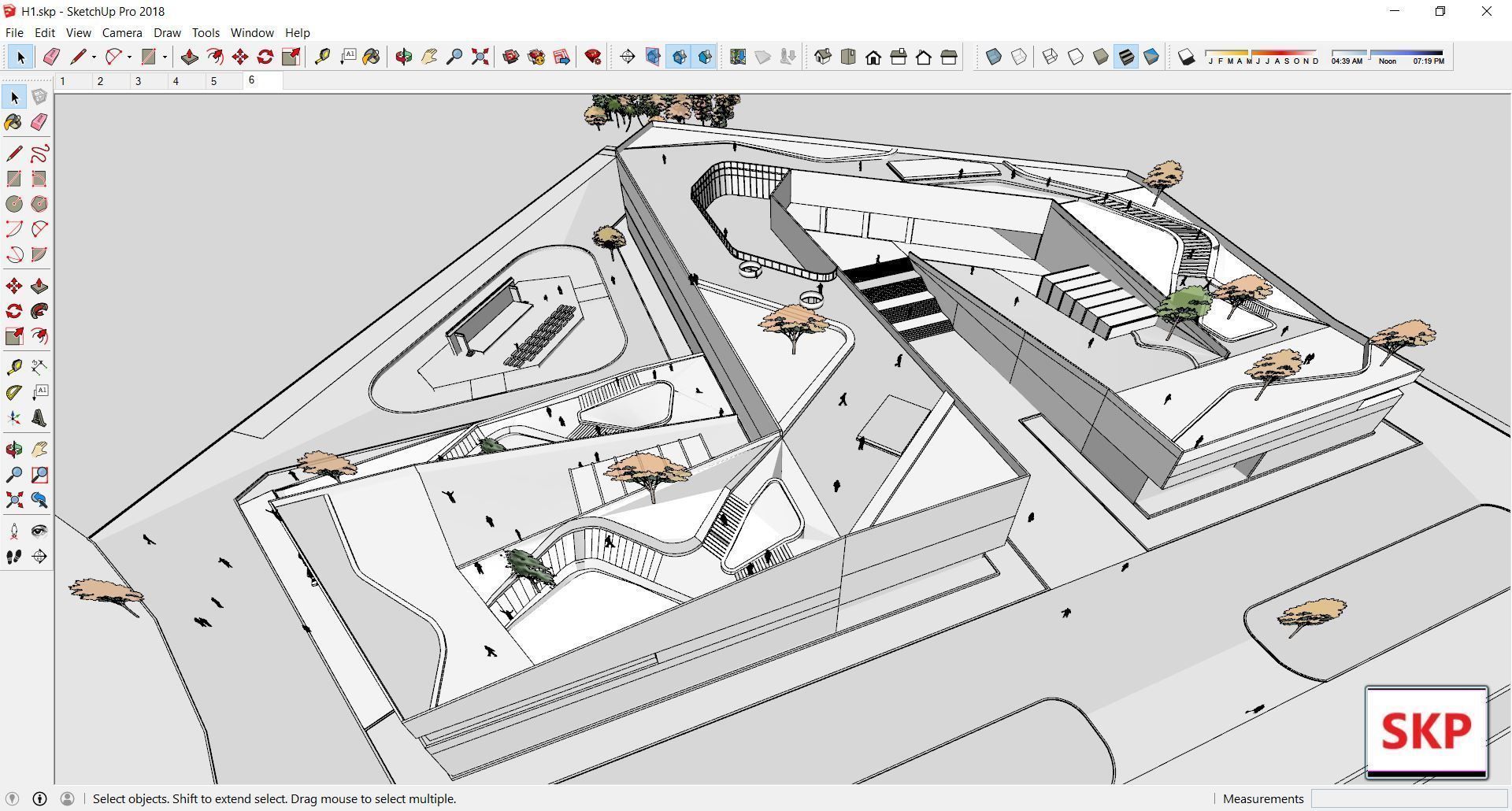 Sketchup Cultral Center H1 3D model_2