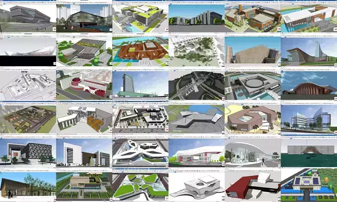 Collection 35 Sketchup Cultural Center 