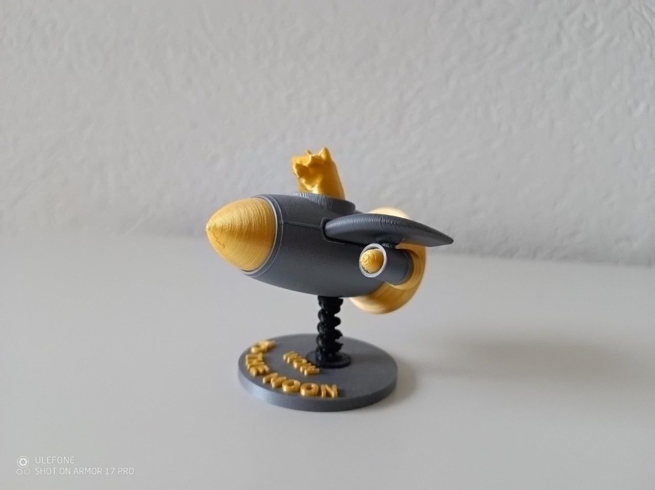 Doge on spring for a Tesla 3D print model_2