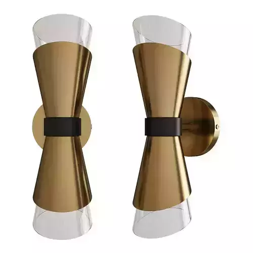Angie Double Wall Sconce Low-poly 3D model