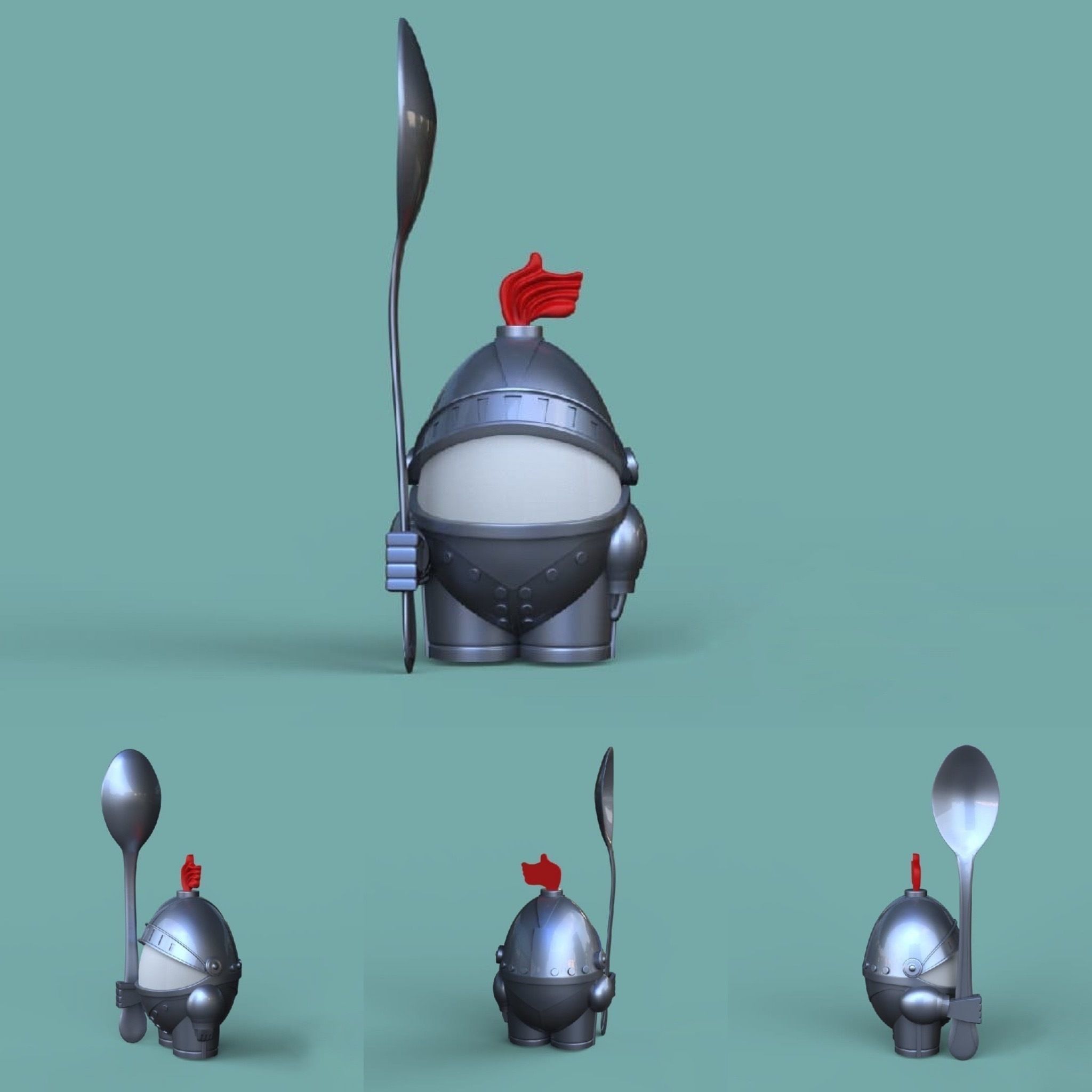 Sir Eggalot - Egg Cup 3D print model_5