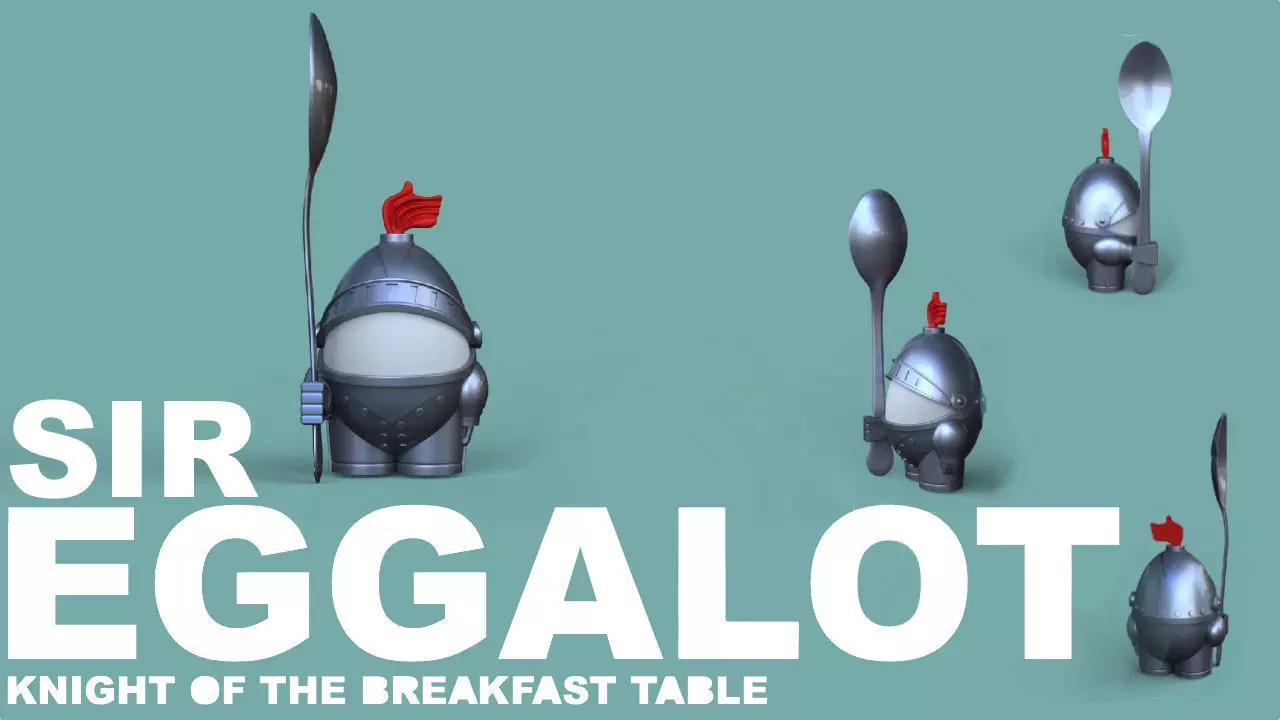 Sir Eggalot - Egg Cup 3D print model_0