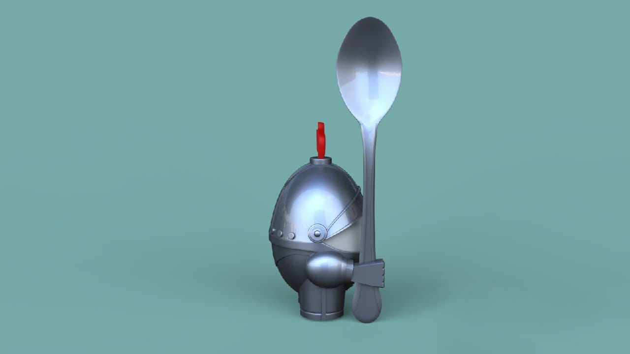 Sir Eggalot - Egg Cup 3D print model_2