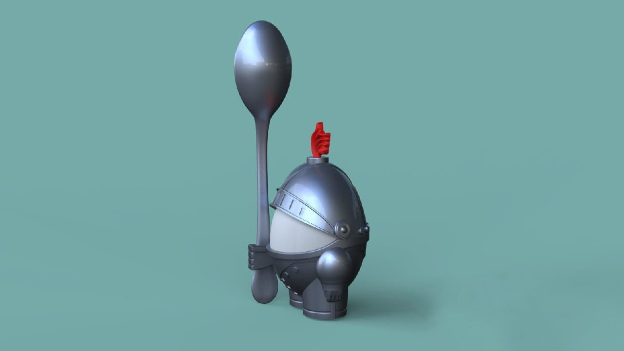 Sir Eggalot - Egg Cup 3D print model_3