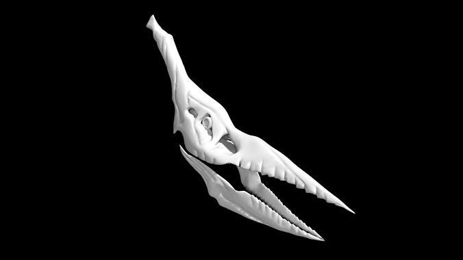 Pterasaur skull Low-poly 3D model