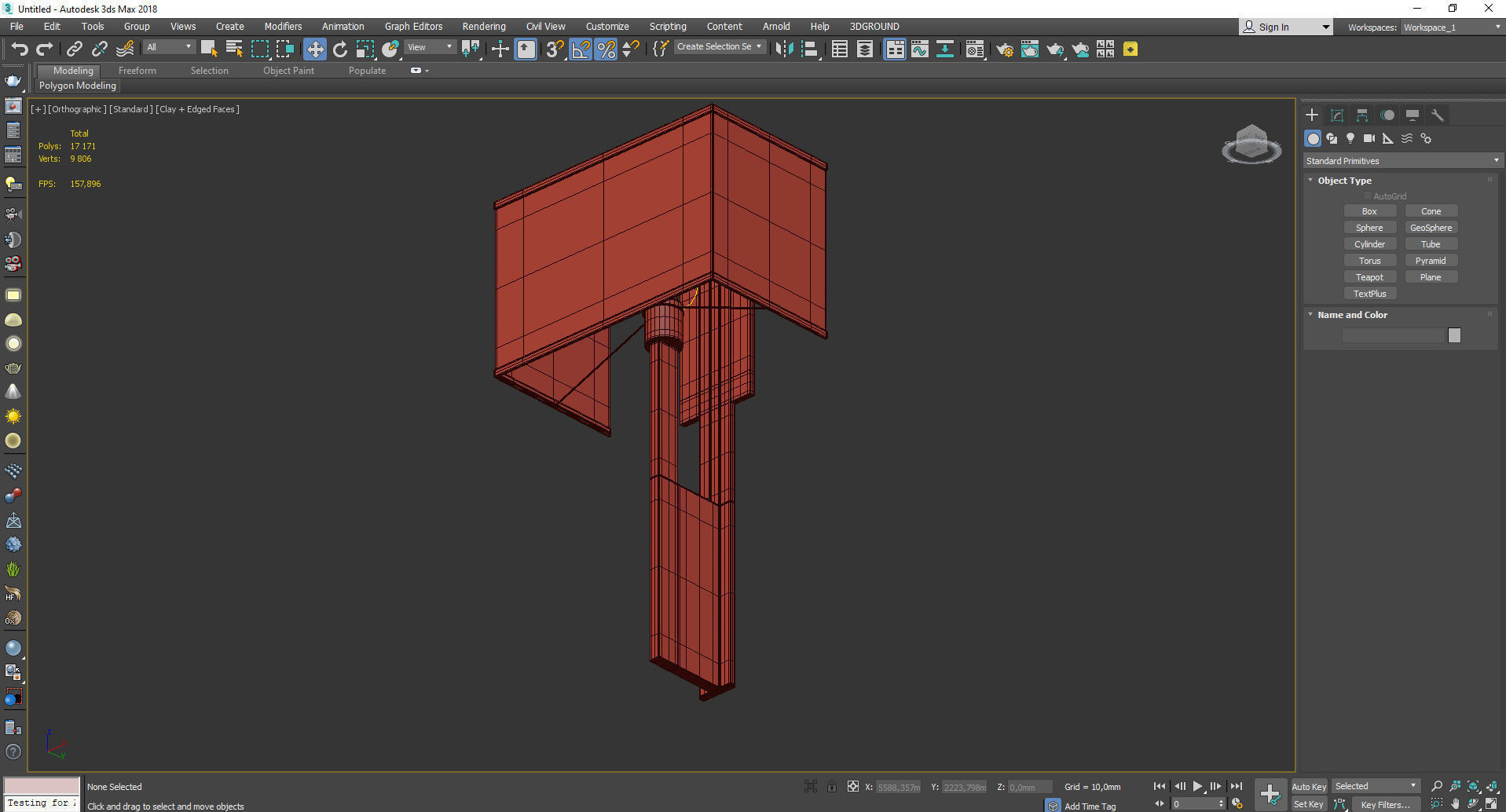 HOLLY HUNT Blade Small Wall Sconce Low-poly 3D model_4