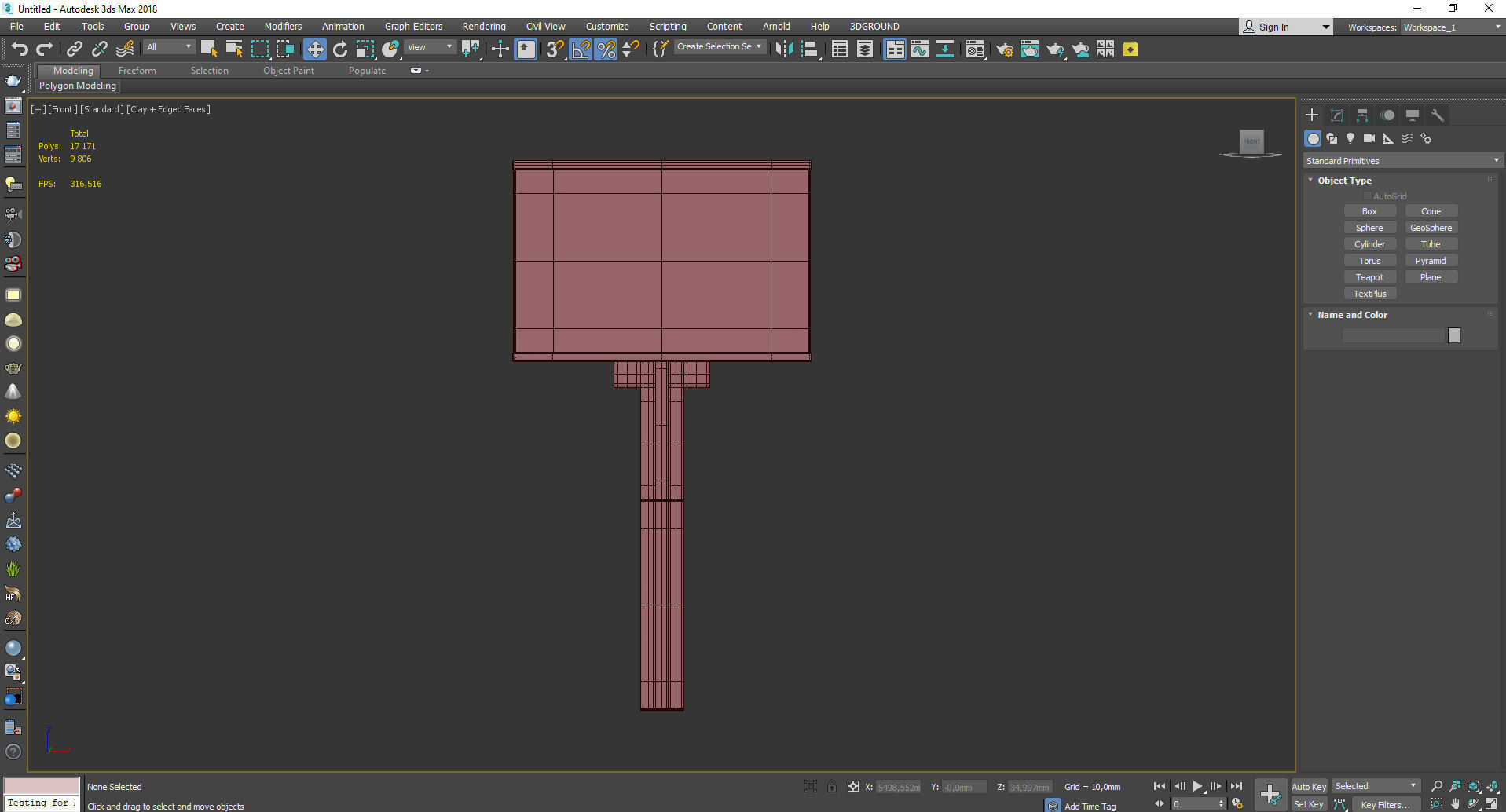 HOLLY HUNT Blade Small Wall Sconce Low-poly 3D model_3