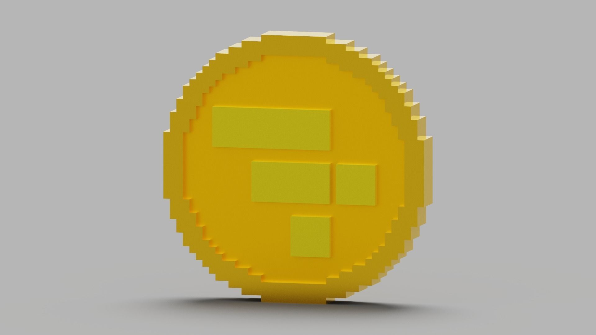 FTX Token Coin Low-poly 3D model_11
