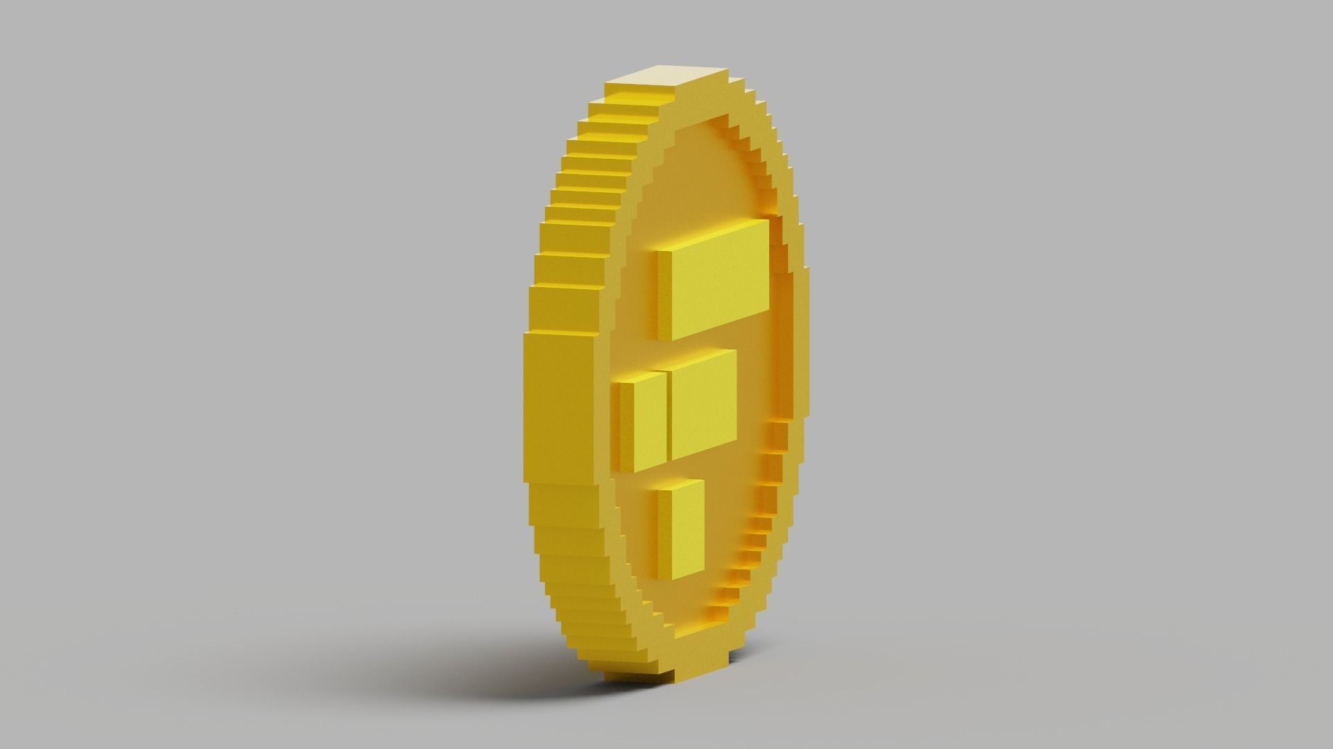 FTX Token Coin Low-poly 3D model_15