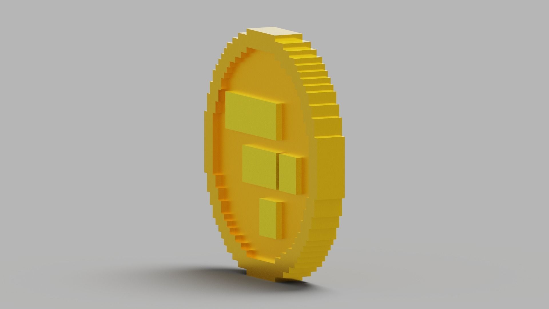 FTX Token Coin Low-poly 3D model_13