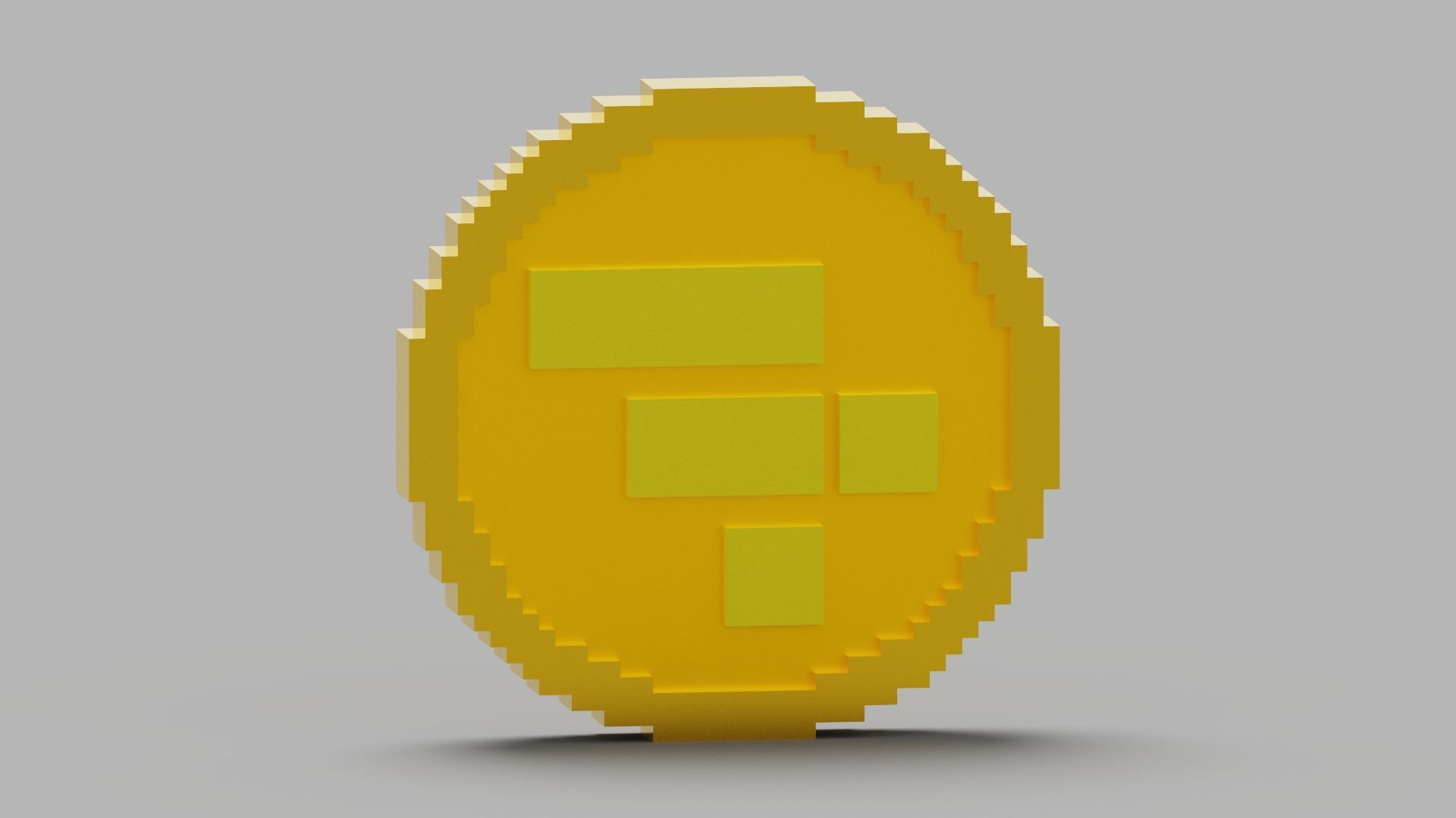 FTX Token Coin Low-poly 3D model_6