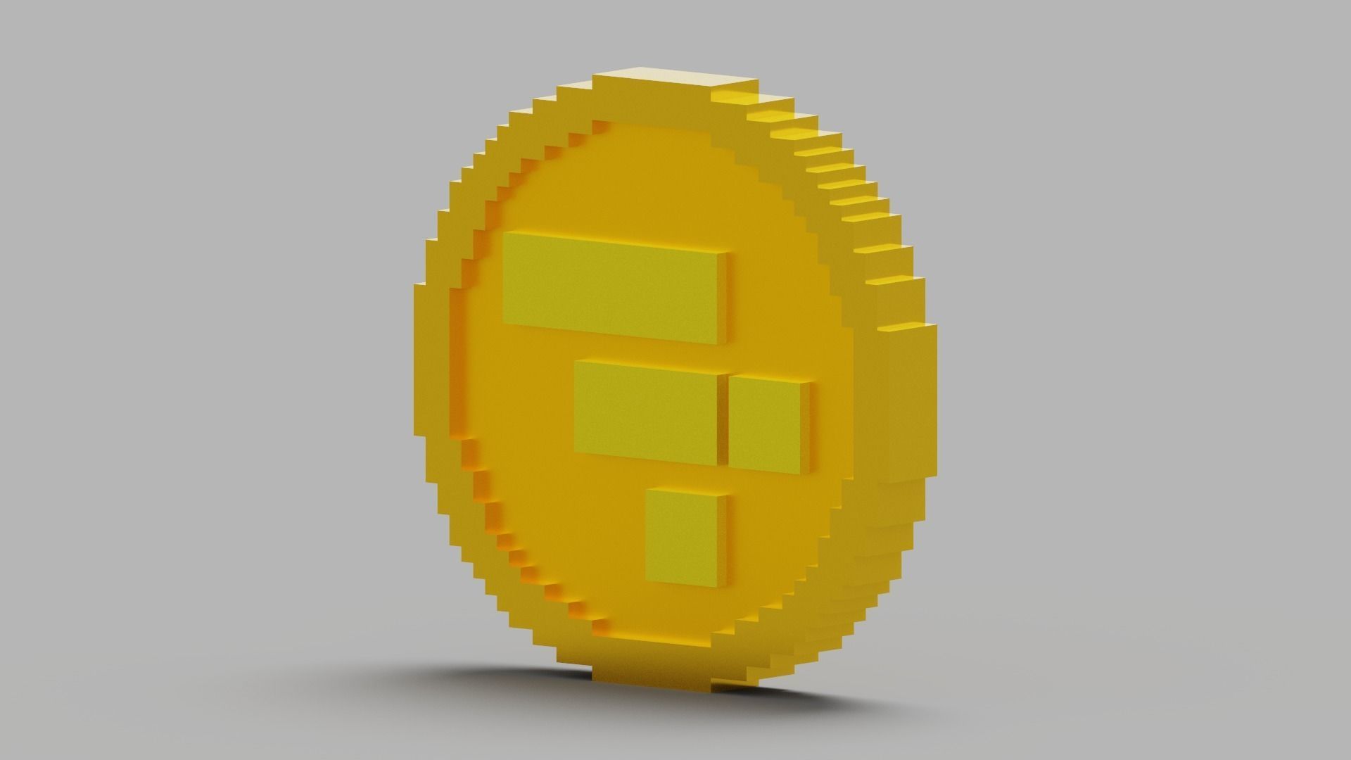 FTX Token Coin Low-poly 3D model_12