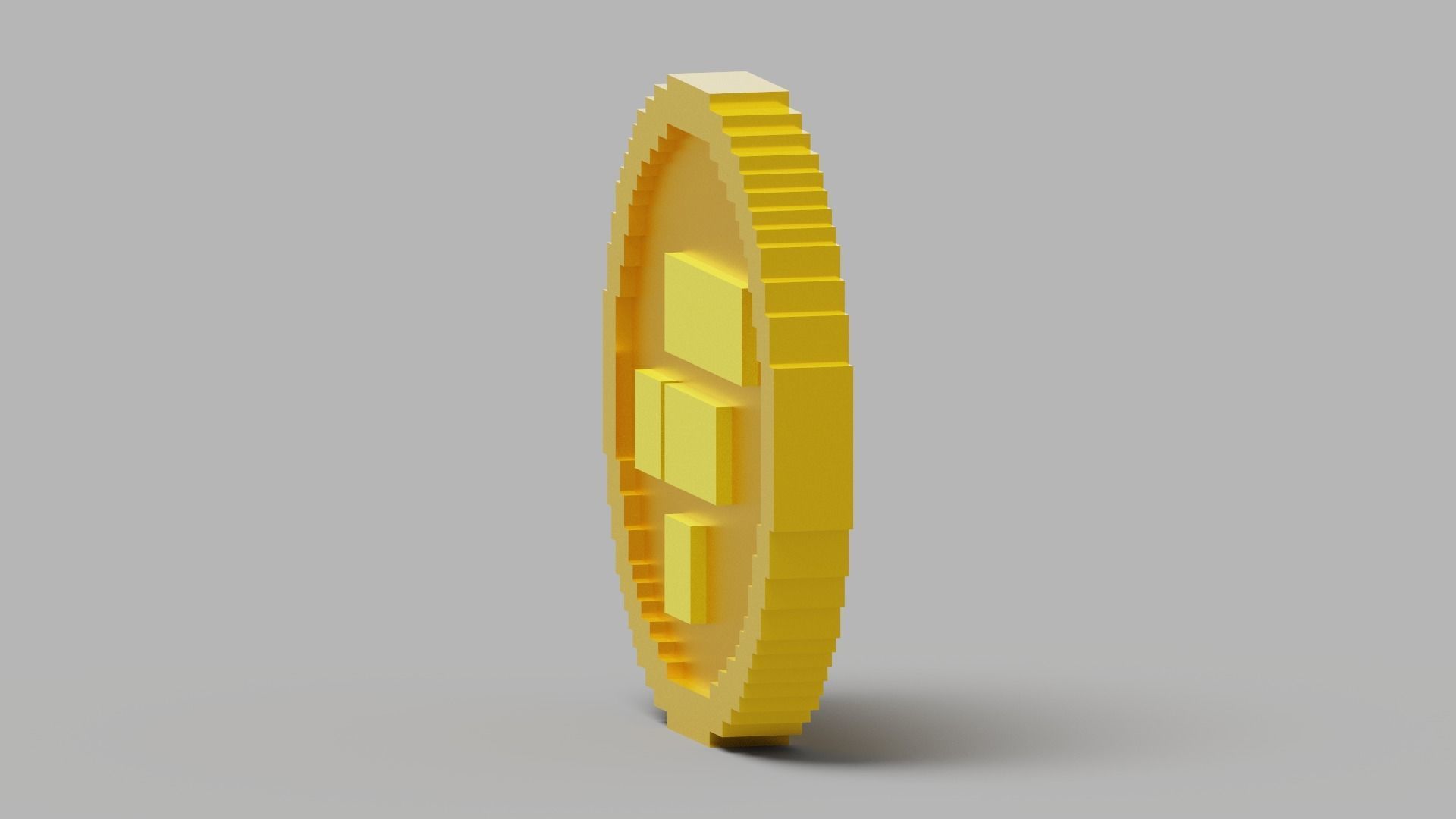 FTX Token Coin Low-poly 3D model_5