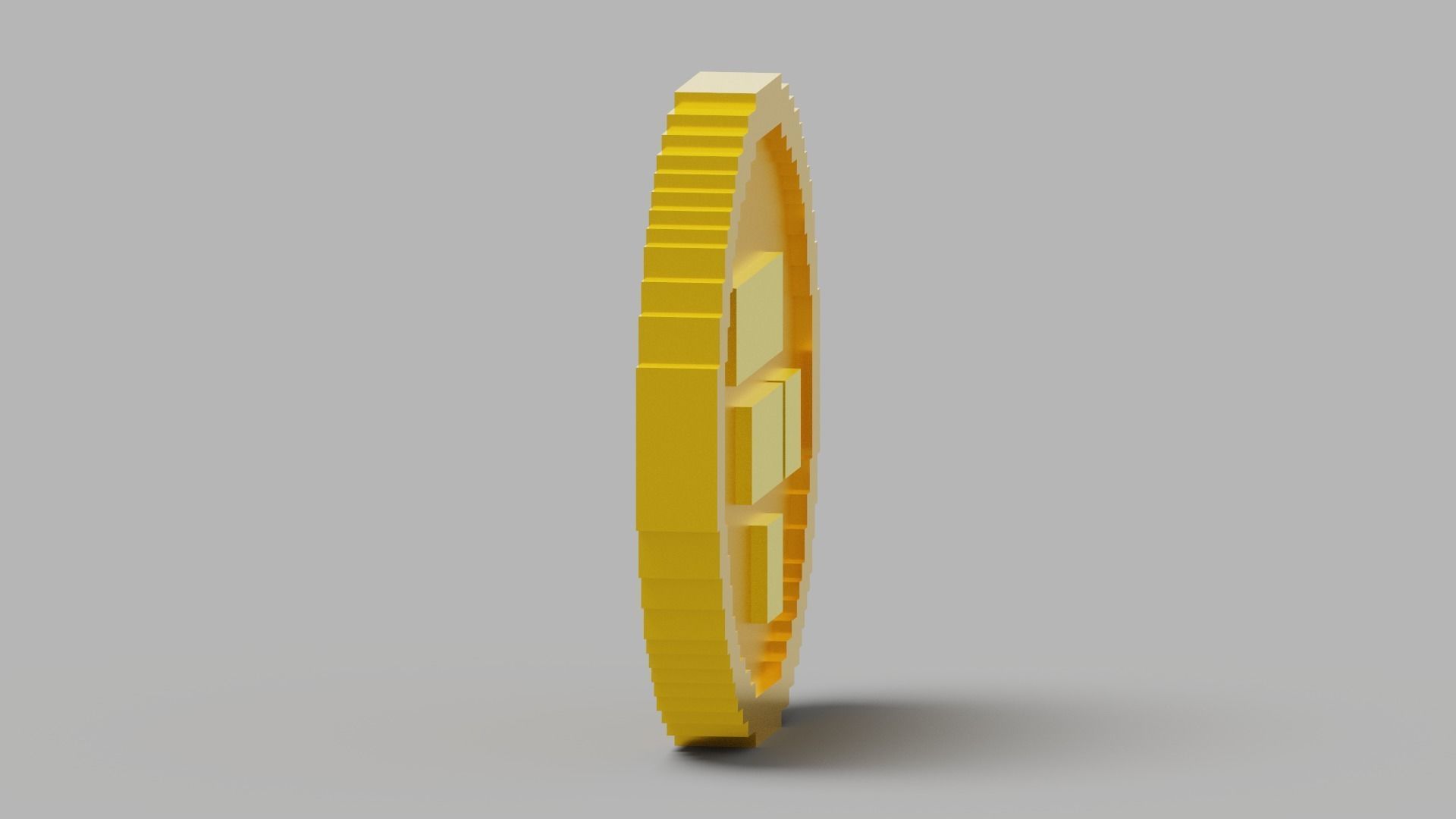 FTX Token Coin Low-poly 3D model_3