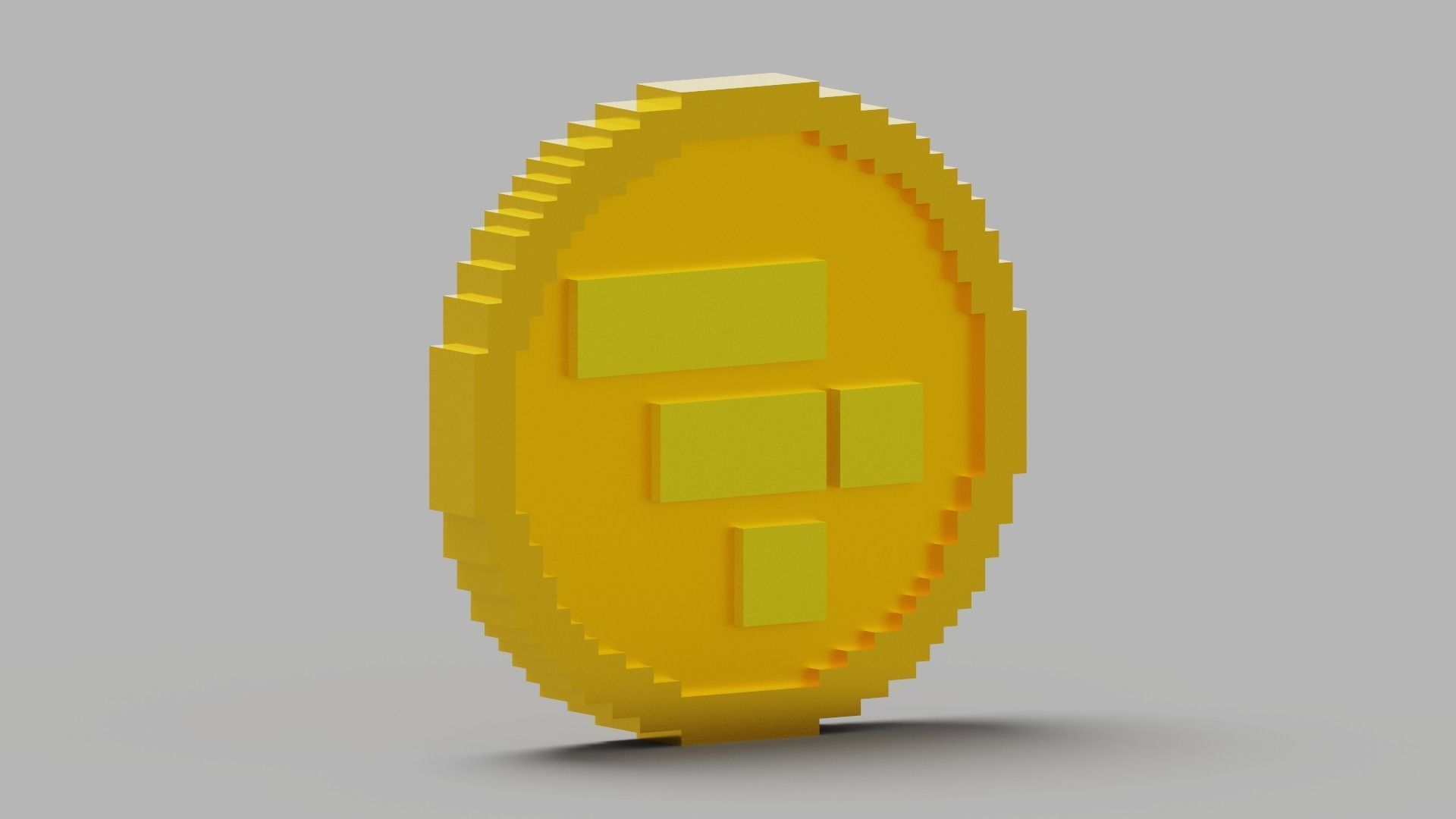 FTX Token Coin Low-poly 3D model_8