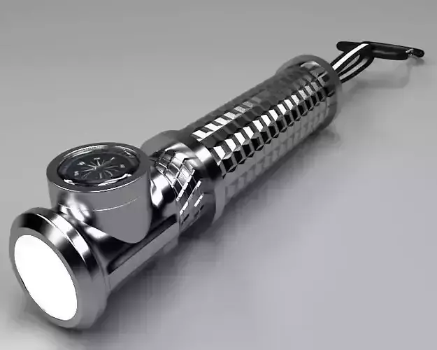 flashlight silver medical device with light