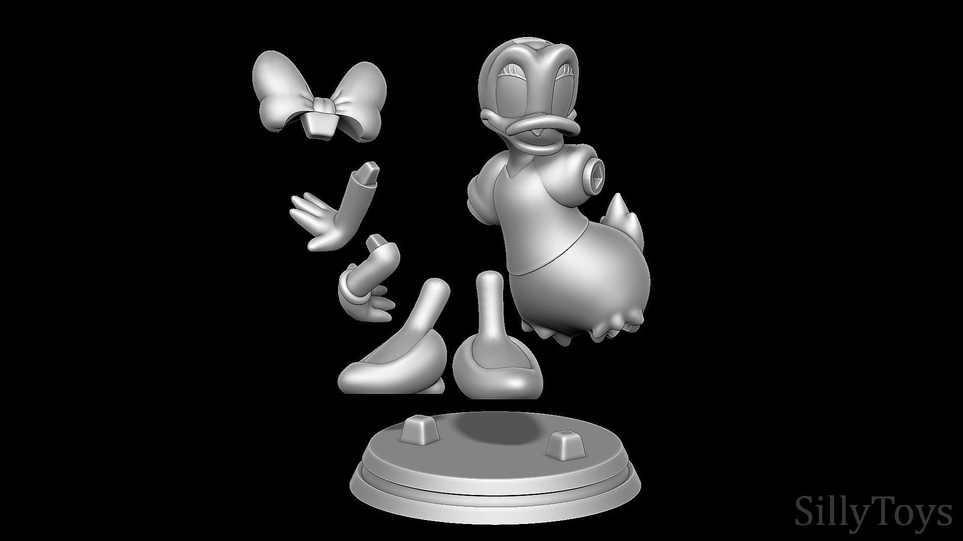 Daisy Duck 3D print model_10