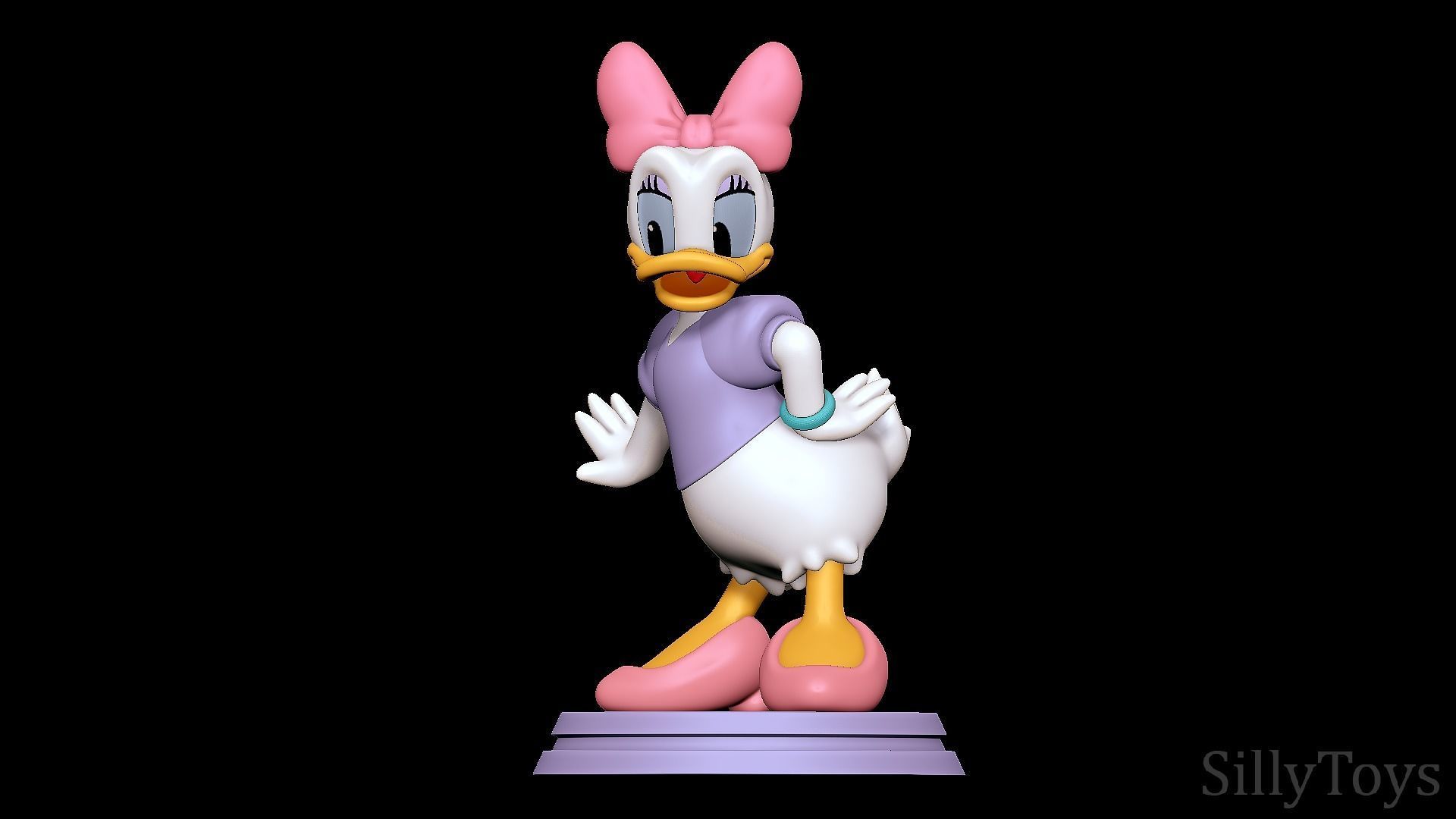 Daisy Duck 3D print model_2