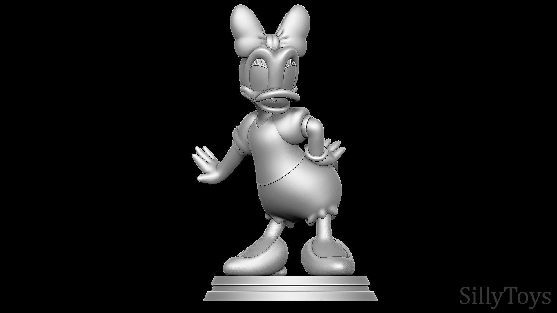 Daisy Duck 3D print model_9