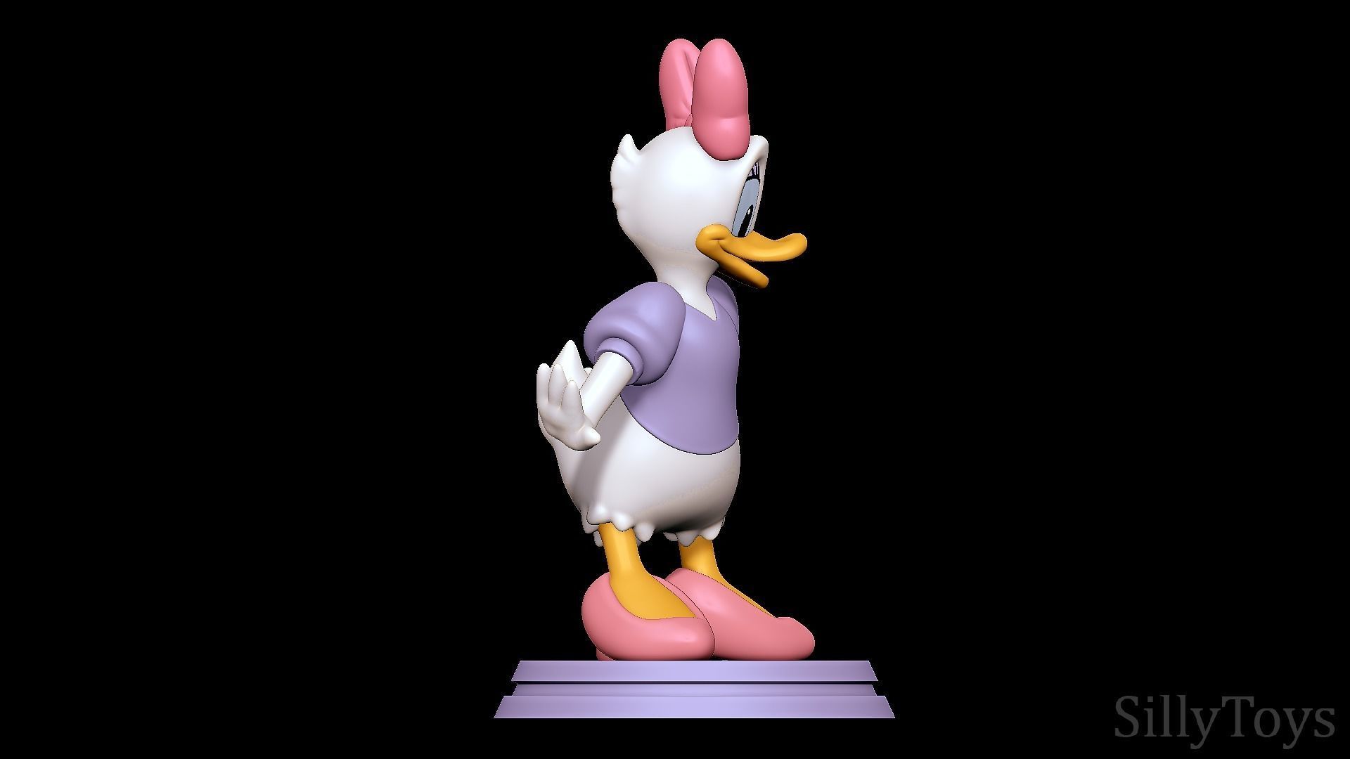 Daisy Duck 3D print model_6
