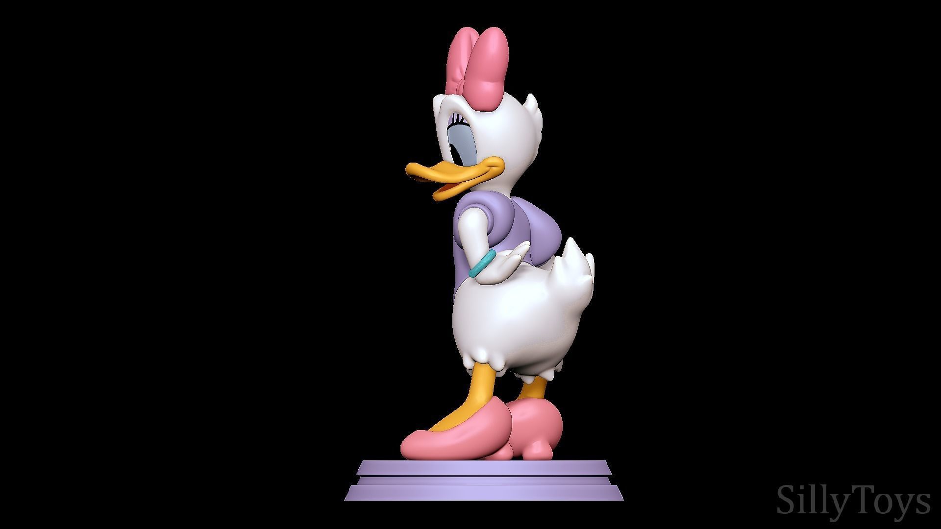 Daisy Duck 3D print model_4