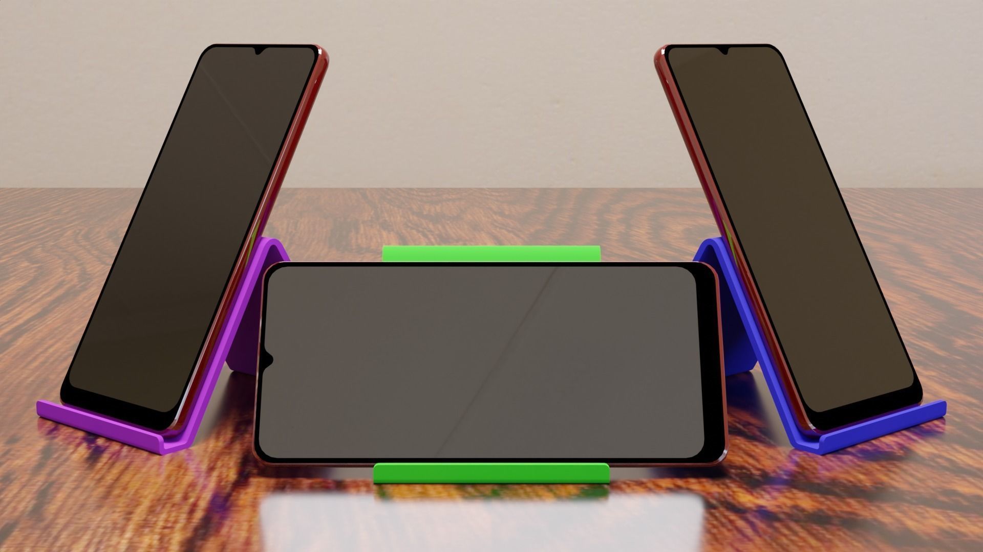 SimpleCellPhoneHolder box on wooden table Free 3D print model_1