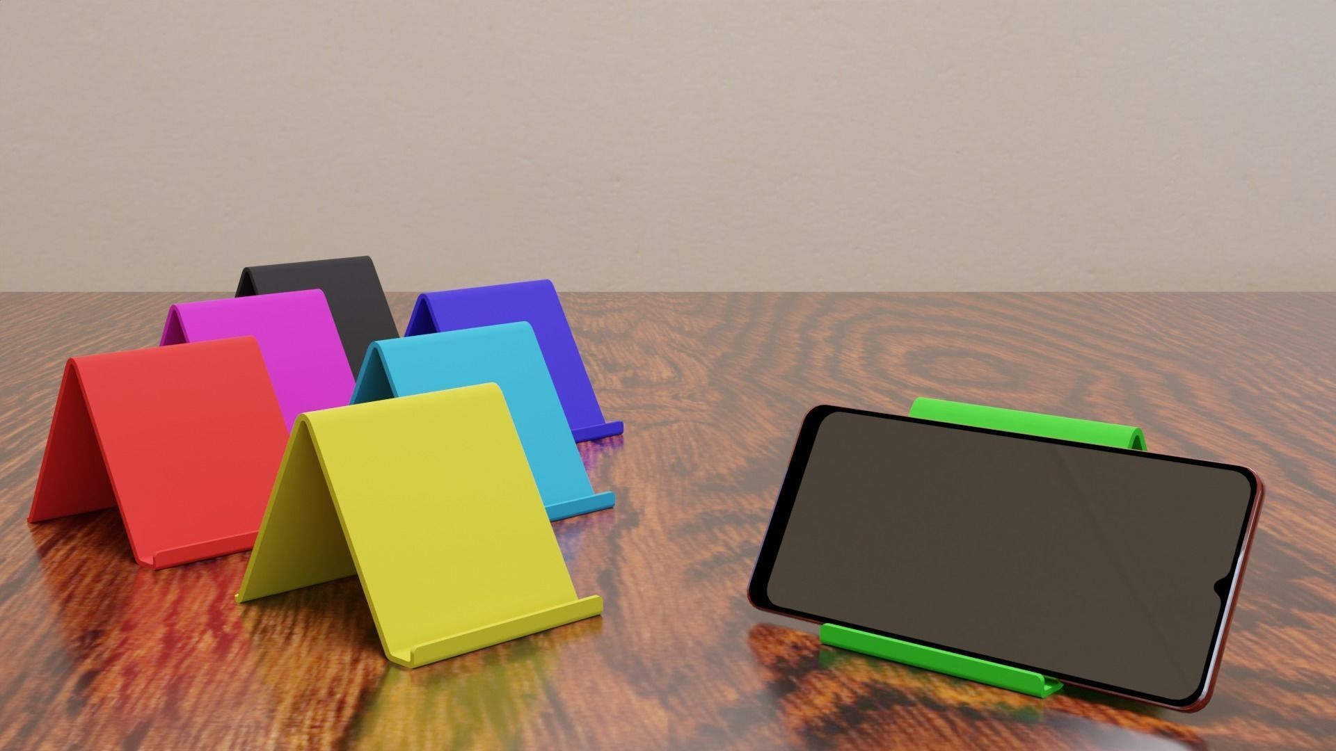 SimpleCellPhoneHolder box on wooden table Free 3D print model_7