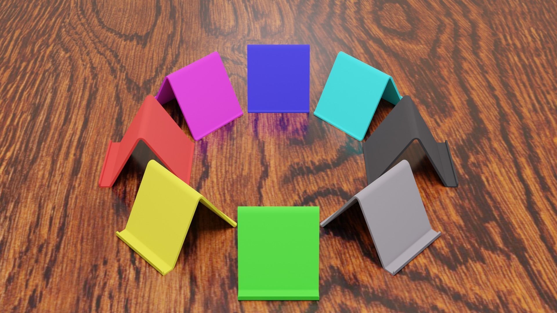 SimpleCellPhoneHolder box on wooden table Free 3D print model_8