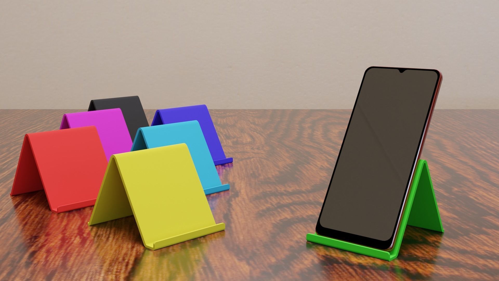 SimpleCellPhoneHolder box on wooden table Free 3D print model_6