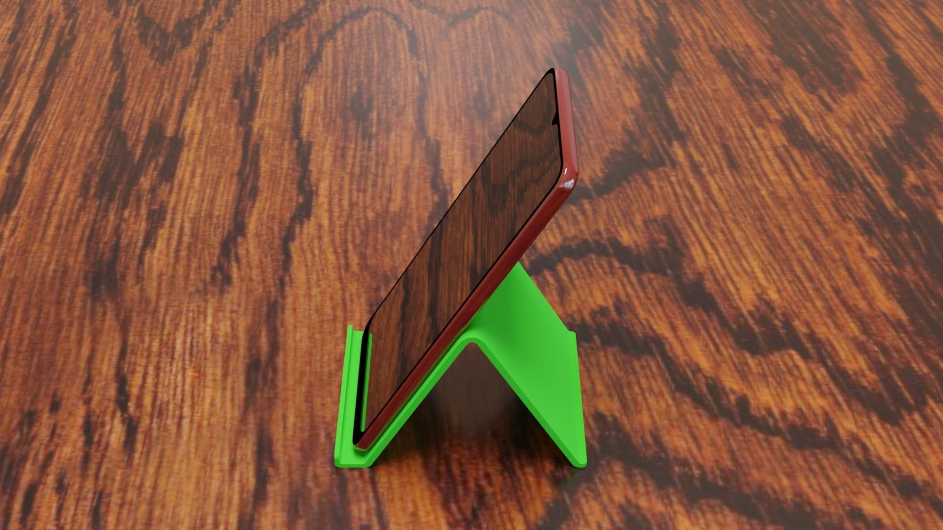 SimpleCellPhoneHolder box on wooden table Free 3D print model_5