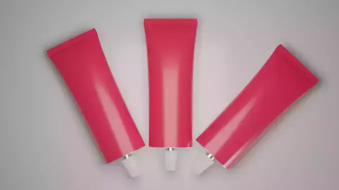 medicine tube low poly 3D model