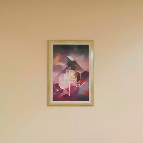 Framed Artwork Abstract Geometric 5